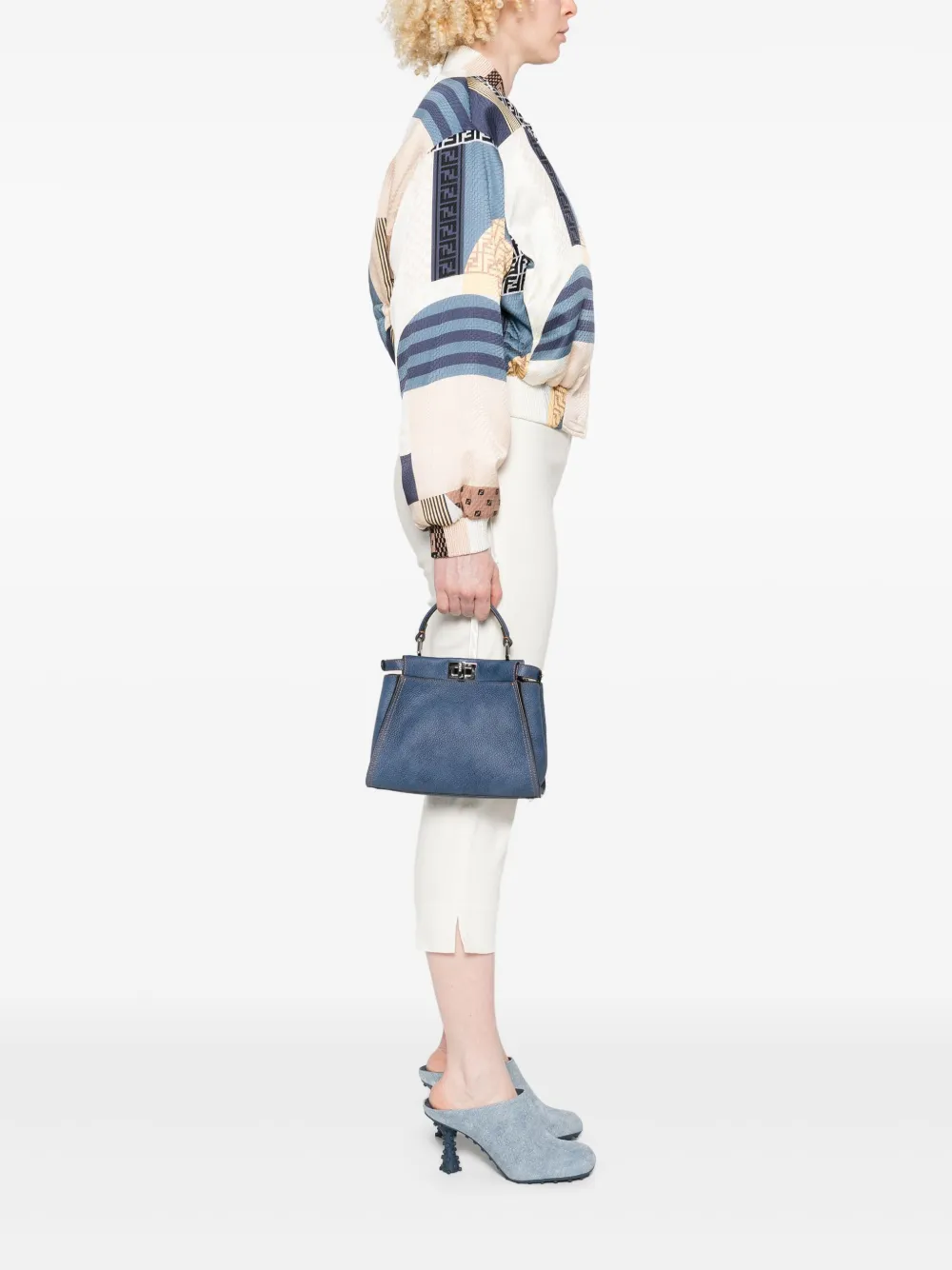 FENDI mini Peekaboo tote bag - Blauw