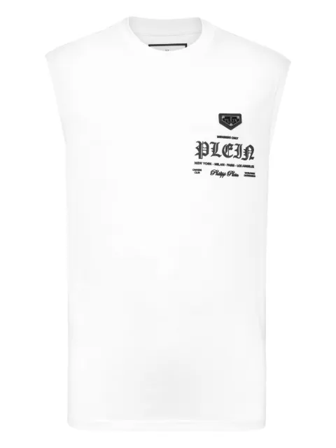 Philipp Plein logo-appliqué top