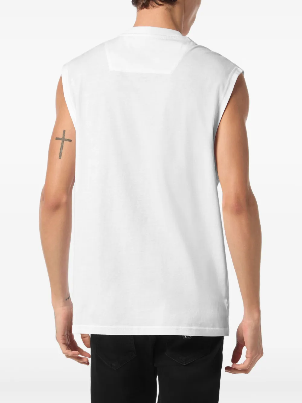 Philipp Plein logo-appliqué top Wit