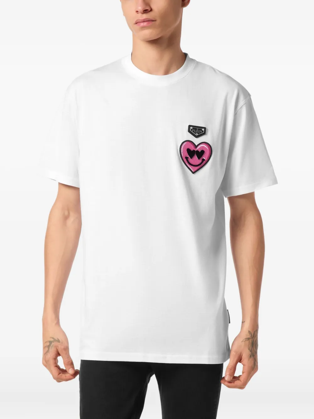Philipp Plein Smile Patch T-shirt Wit