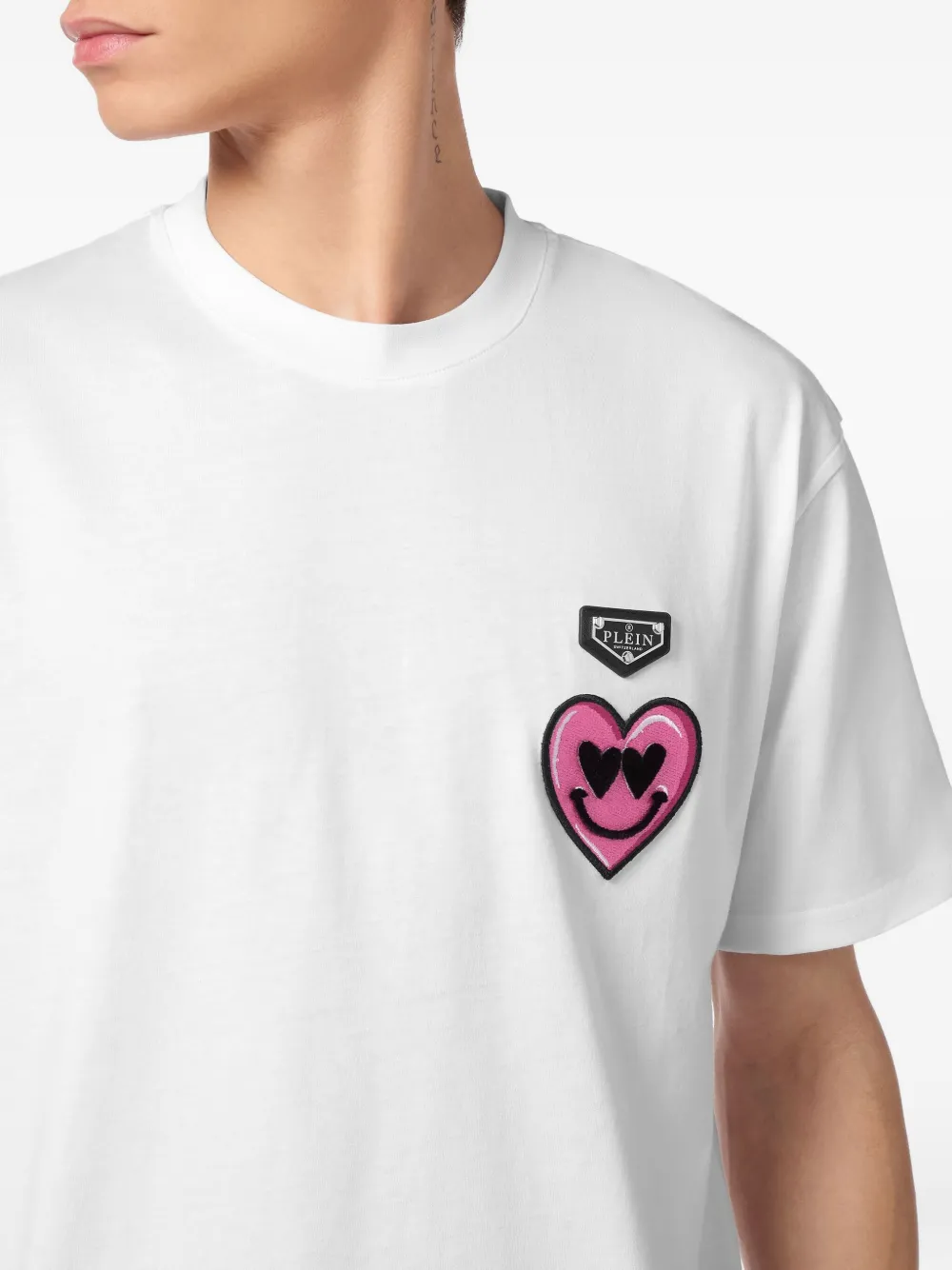 Philipp Plein Smile Patch T-shirt Wit