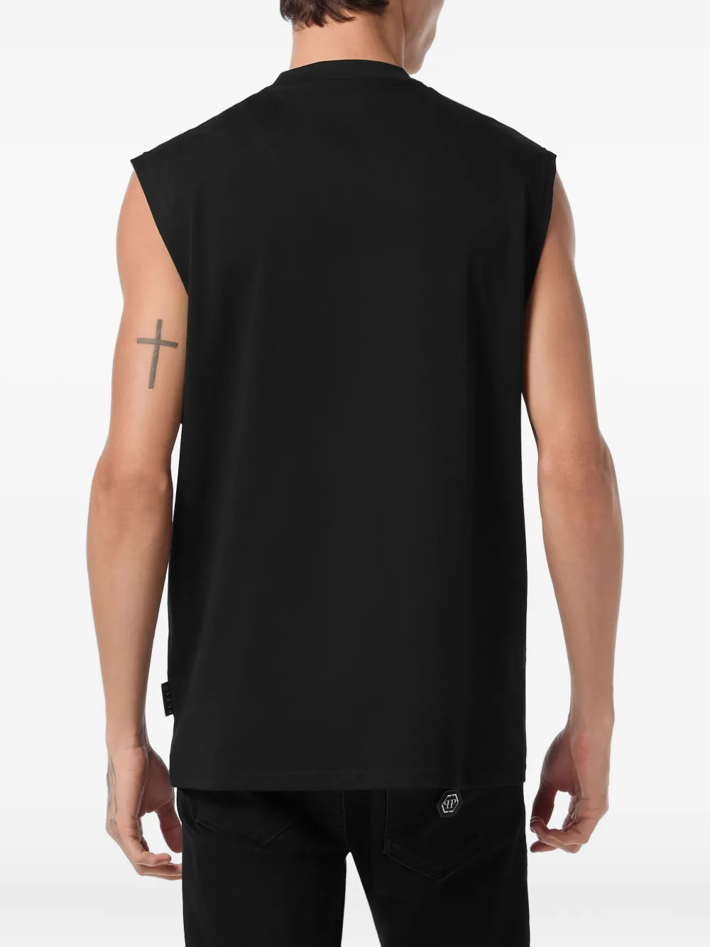 Philipp Plein round-neck sleeveless T-shirt Zwart