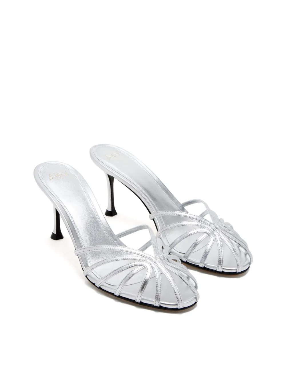 Alevì 90 mm sandalen met metallic-effect Zilver