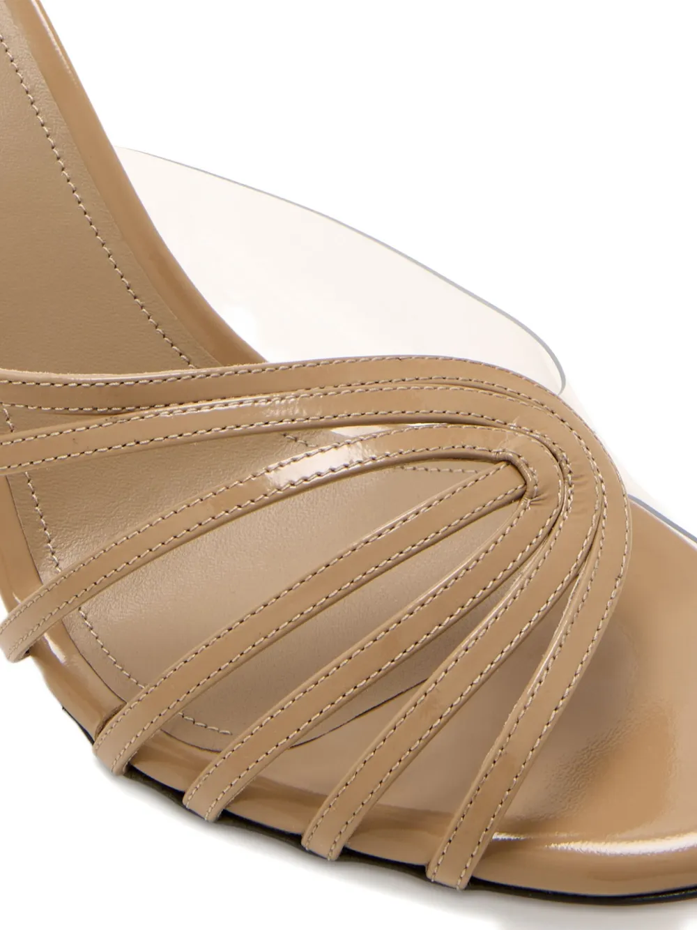 Alevì 80mm leather heeled sandals Neutrals