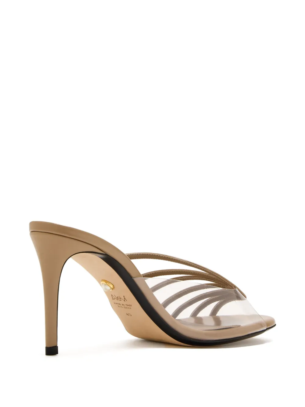 Alevì 80mm leather heeled sandals Neutrals