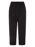 By Walid floral-embroidered elasticated-waist trousers - Black