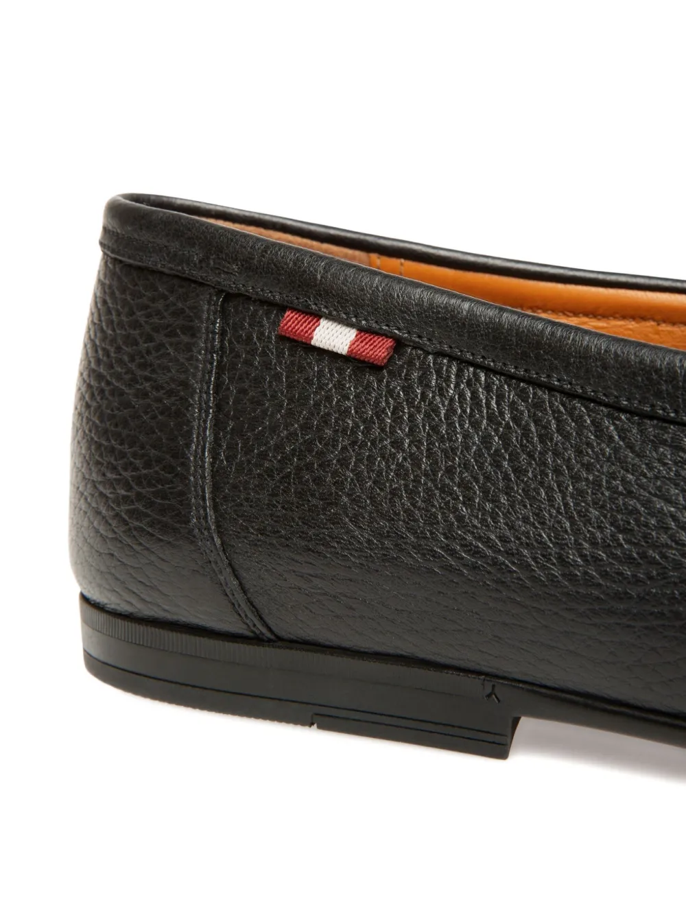 Bally grained-leather loafers Black