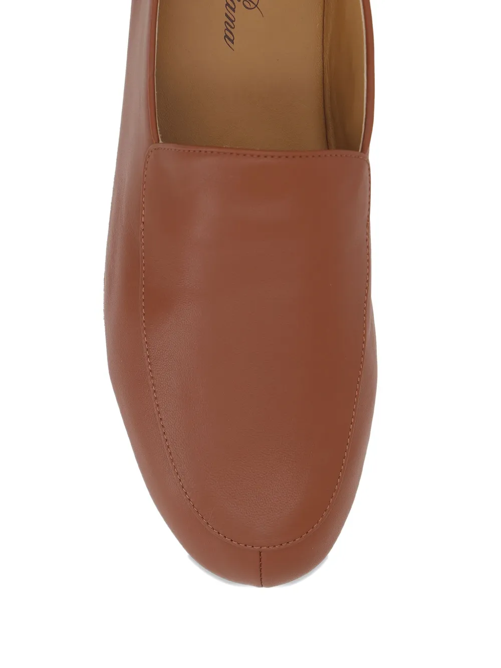 Loro Piana lambskin leather loafers Brown