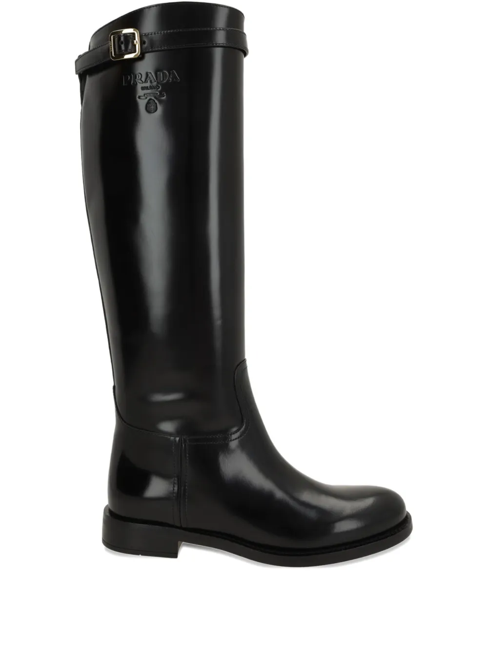 Prada Laarzen met gespbandje Zwart