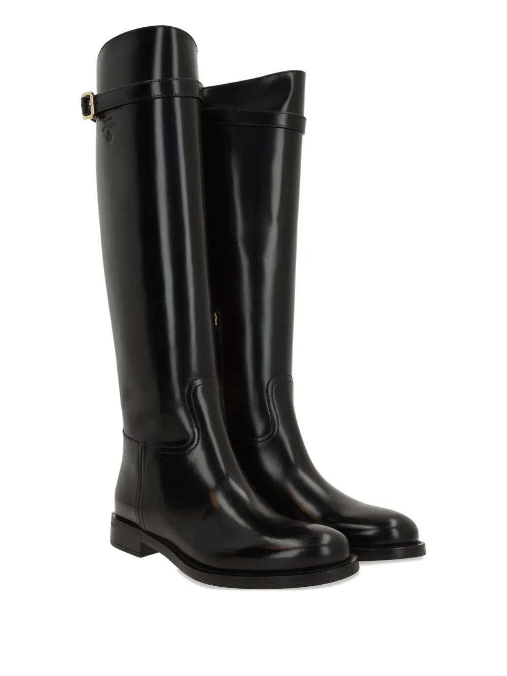 Prada Laarzen met gespbandje Zwart