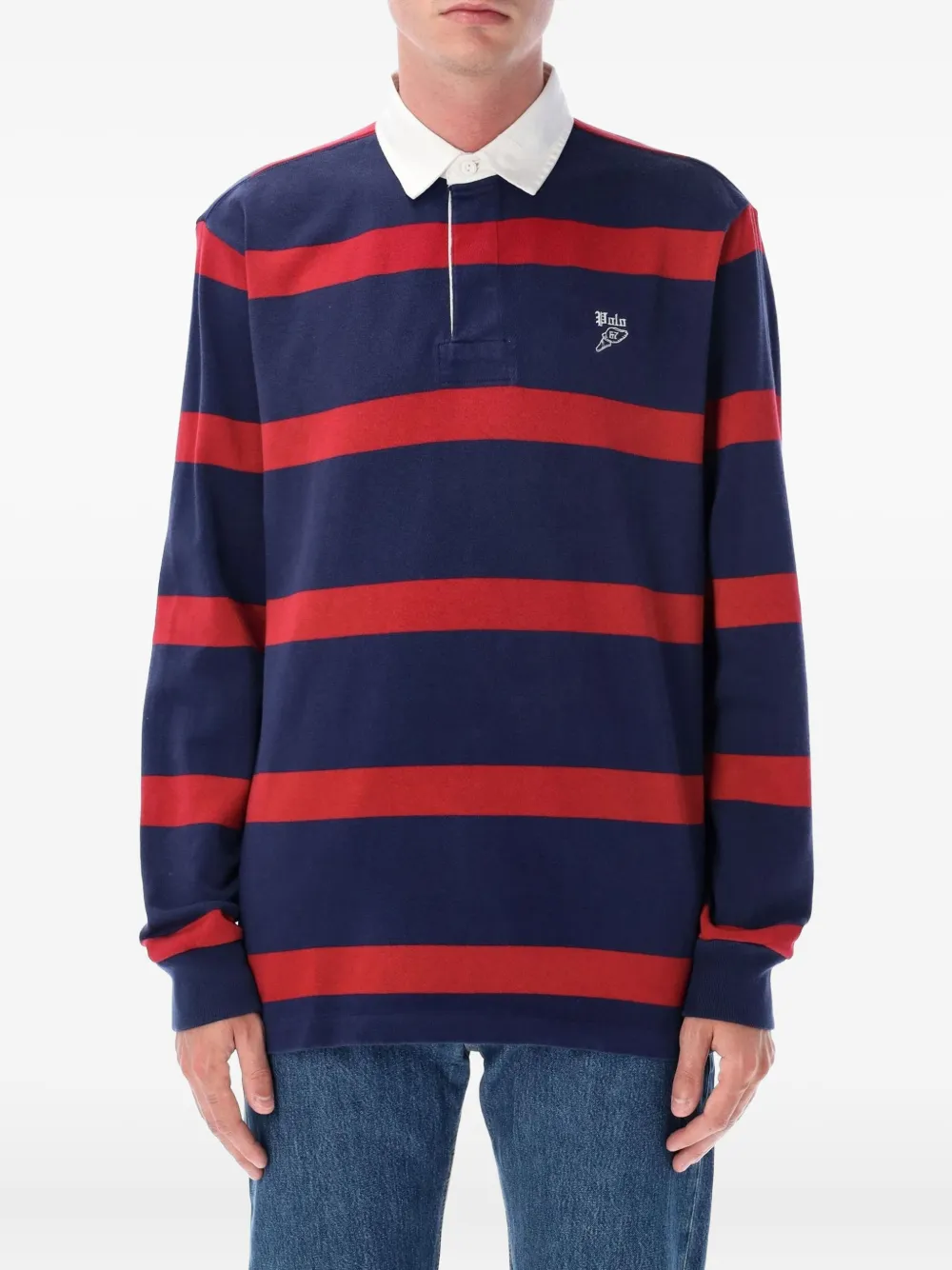 Polo Ralph Lauren rugby-stripe polo shirt Blauw