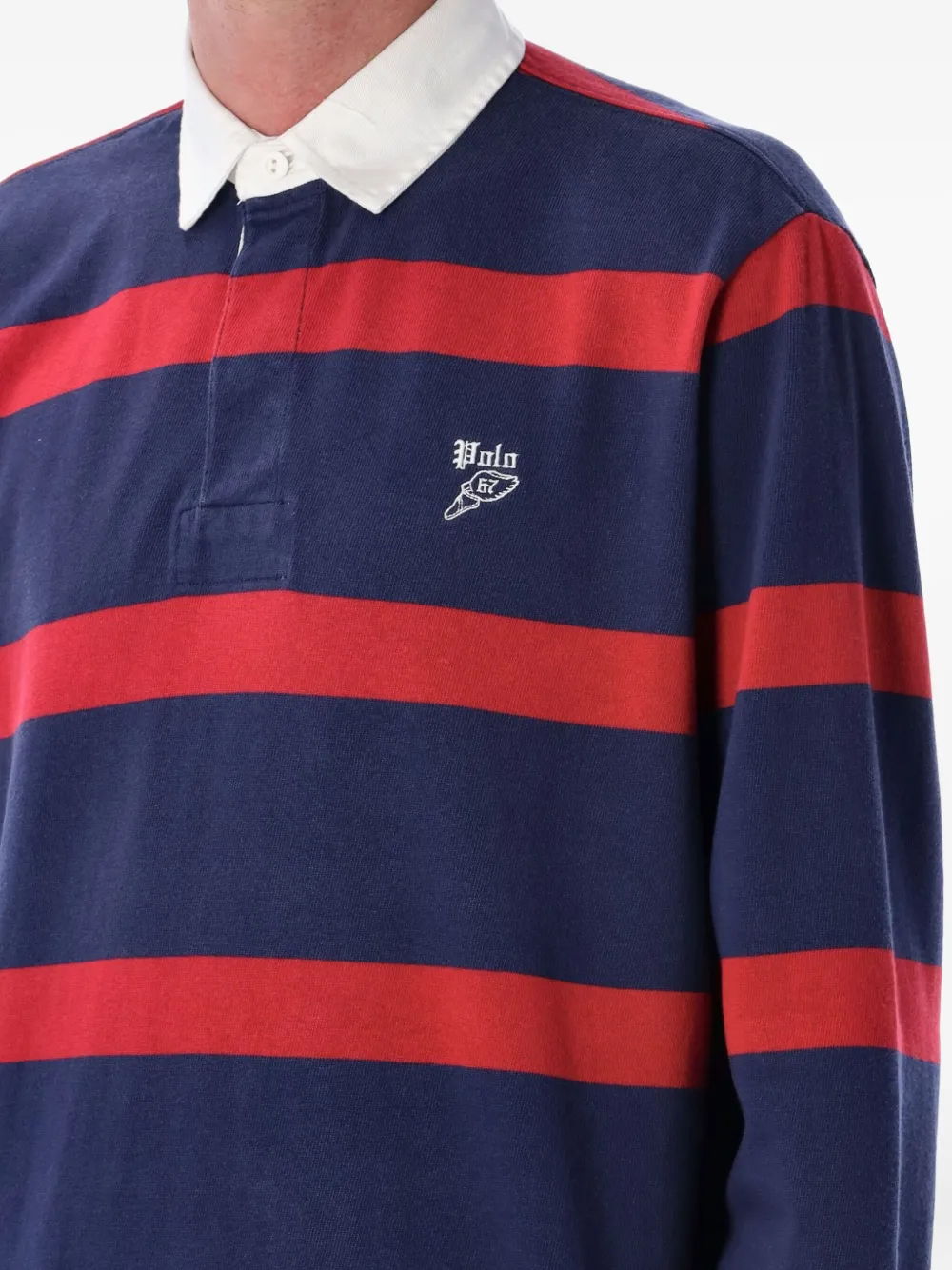 Polo Ralph Lauren rugby-stripe polo shirt Blauw