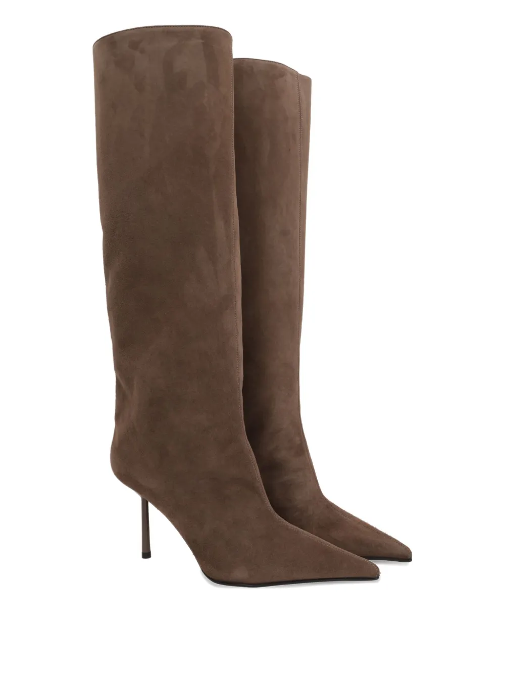 Le Silla pointed-toe suede boots Brown