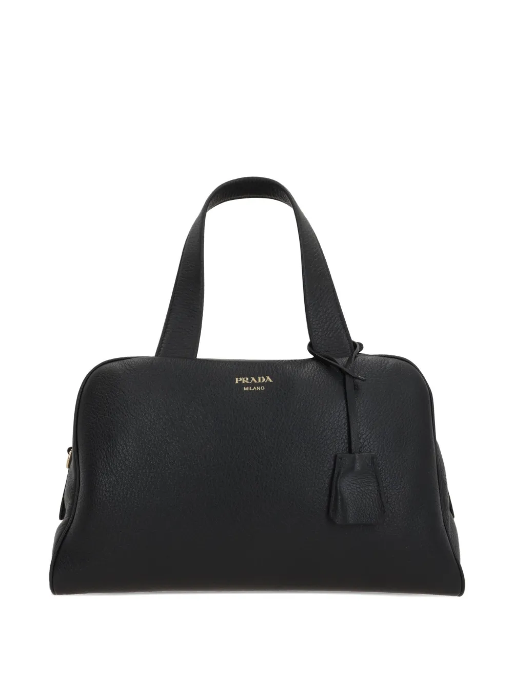 Prada leather top-handle tote bag Zwart