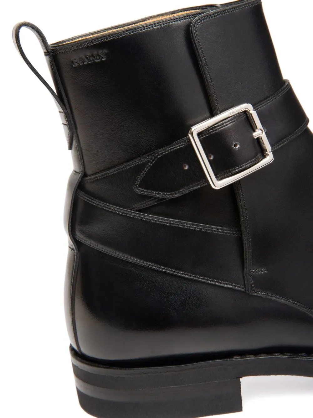 Bally Filly buckle-strap leather boots Black
