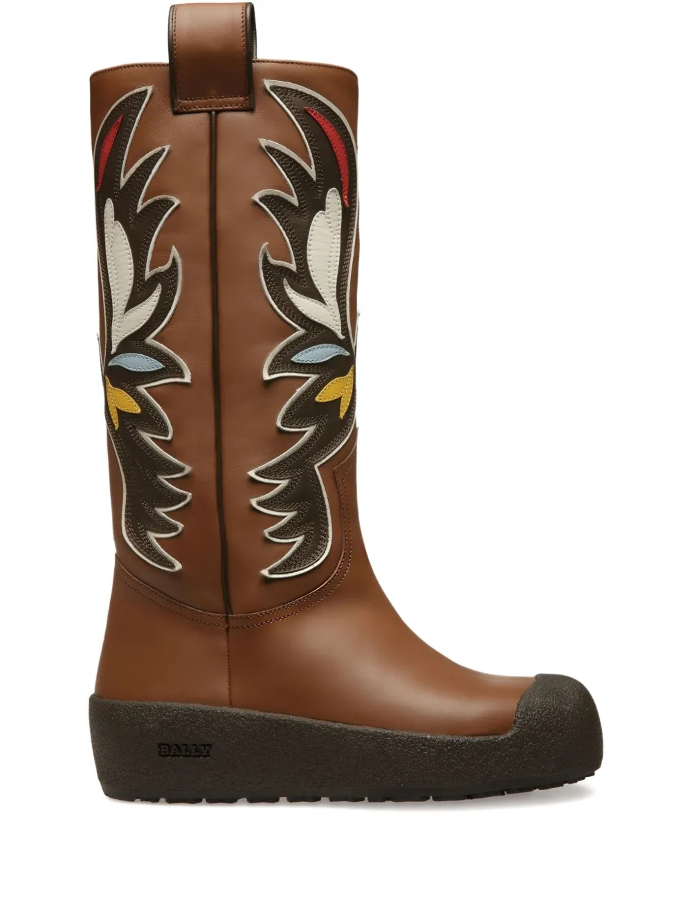 Bally Leren laarzen met gevleugelde inleg Bruin