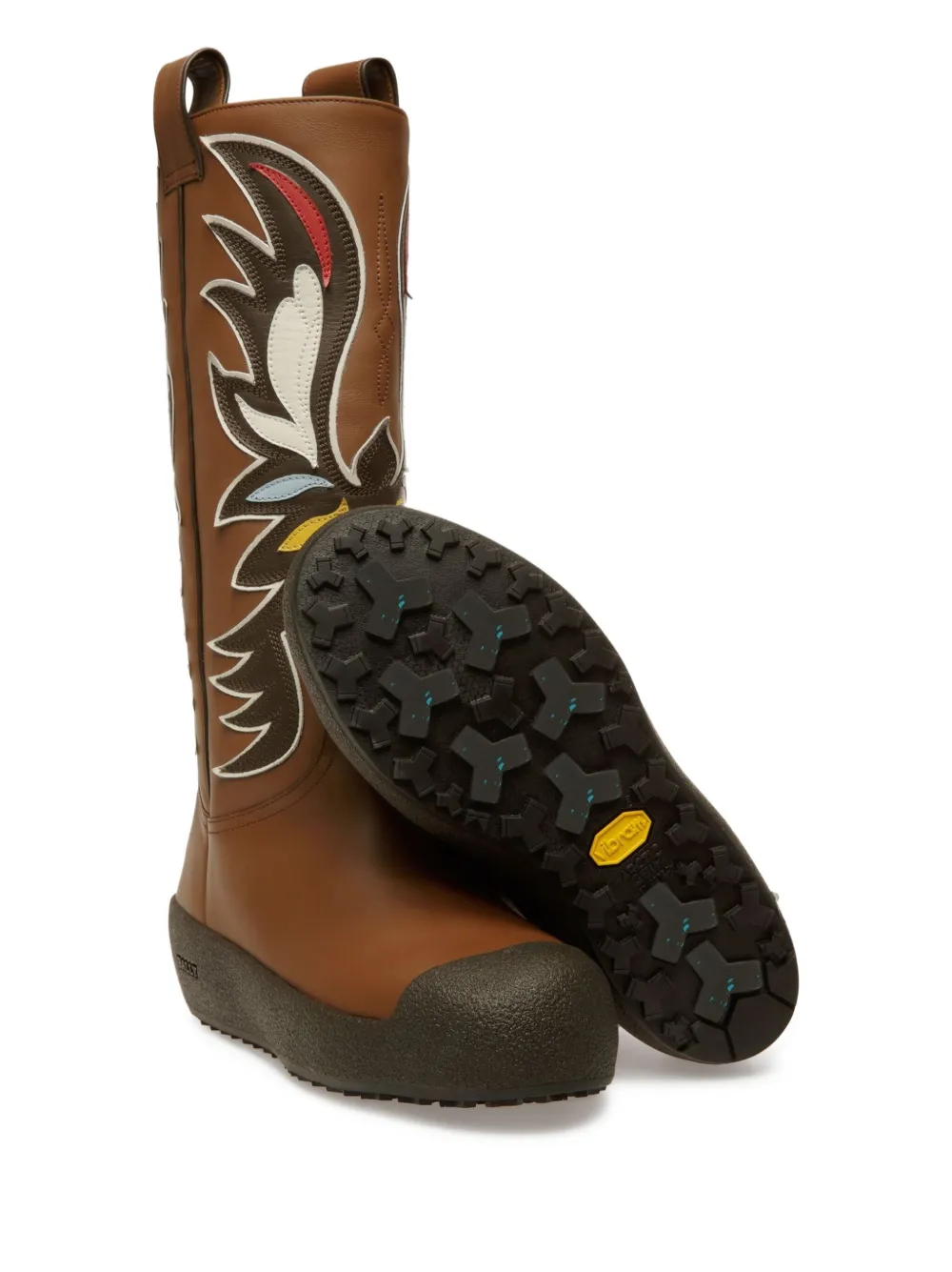 Bally Leren laarzen met gevleugelde inleg Bruin