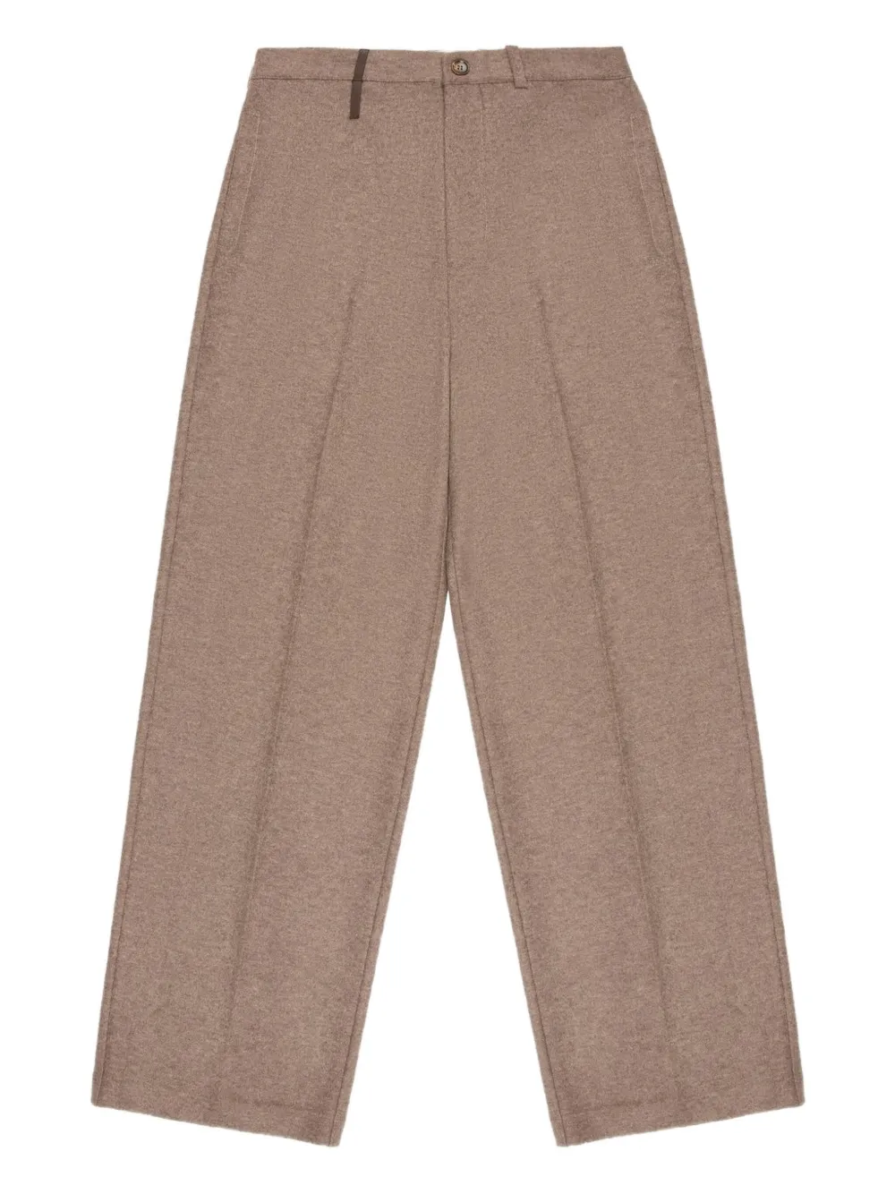 Bally leather-trimmed wool trousers Beige