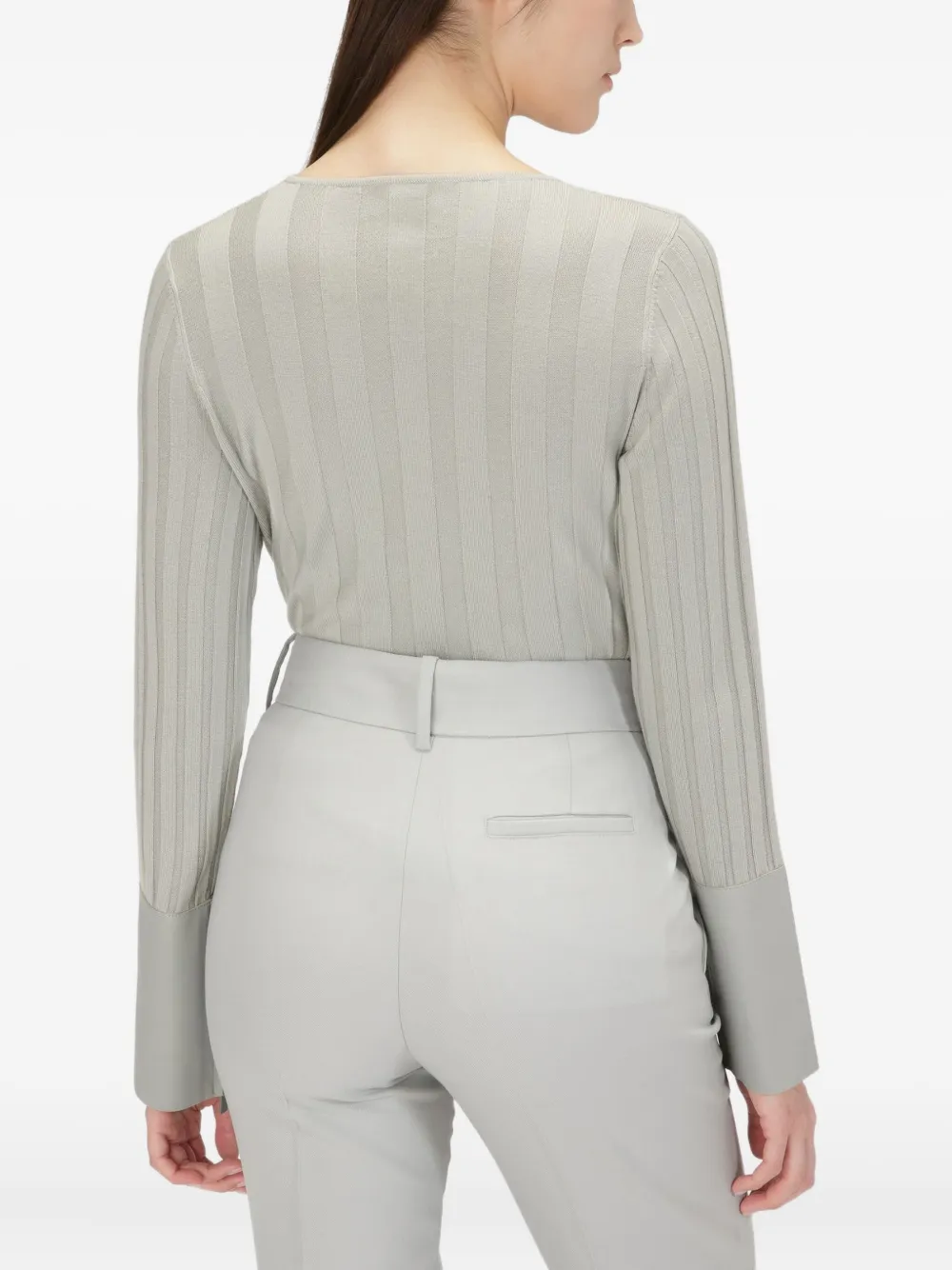 Bally ribbed-knit sweater Grijs