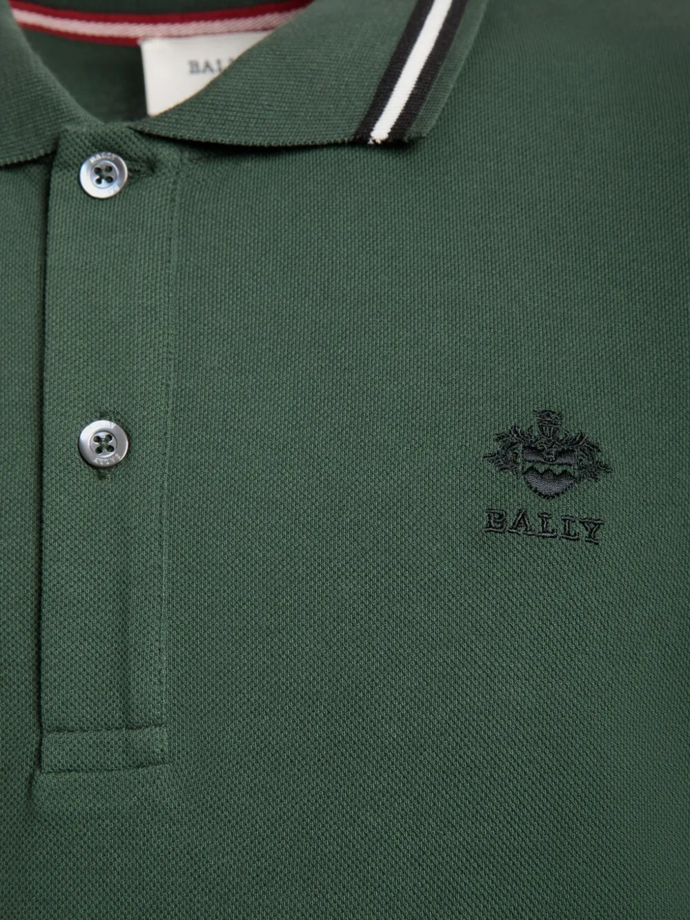 Bally Piqué poloshirt met geborduurd logo Groen