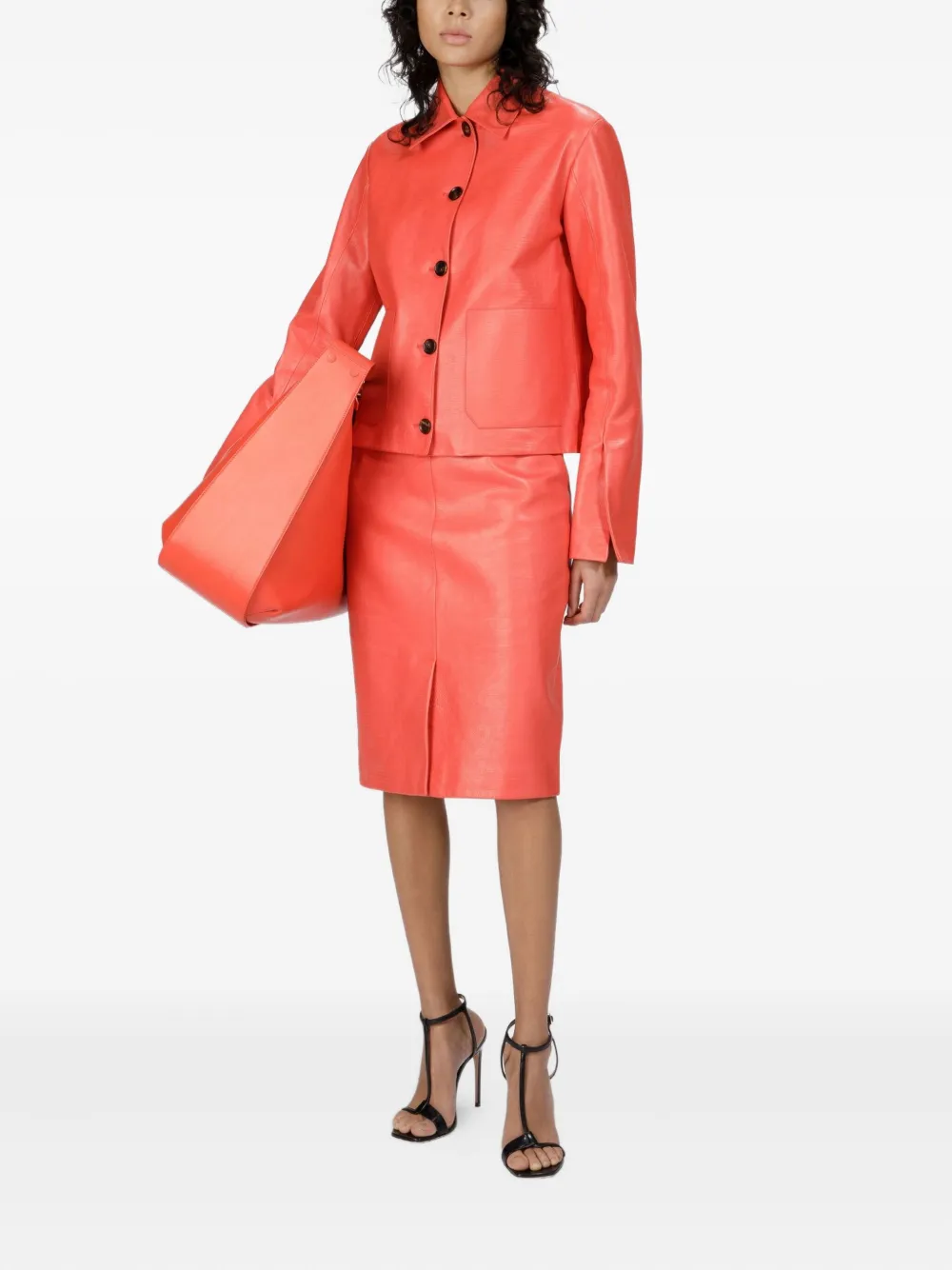 Bally button-up leather jacket | Leather Jackets | Image 2