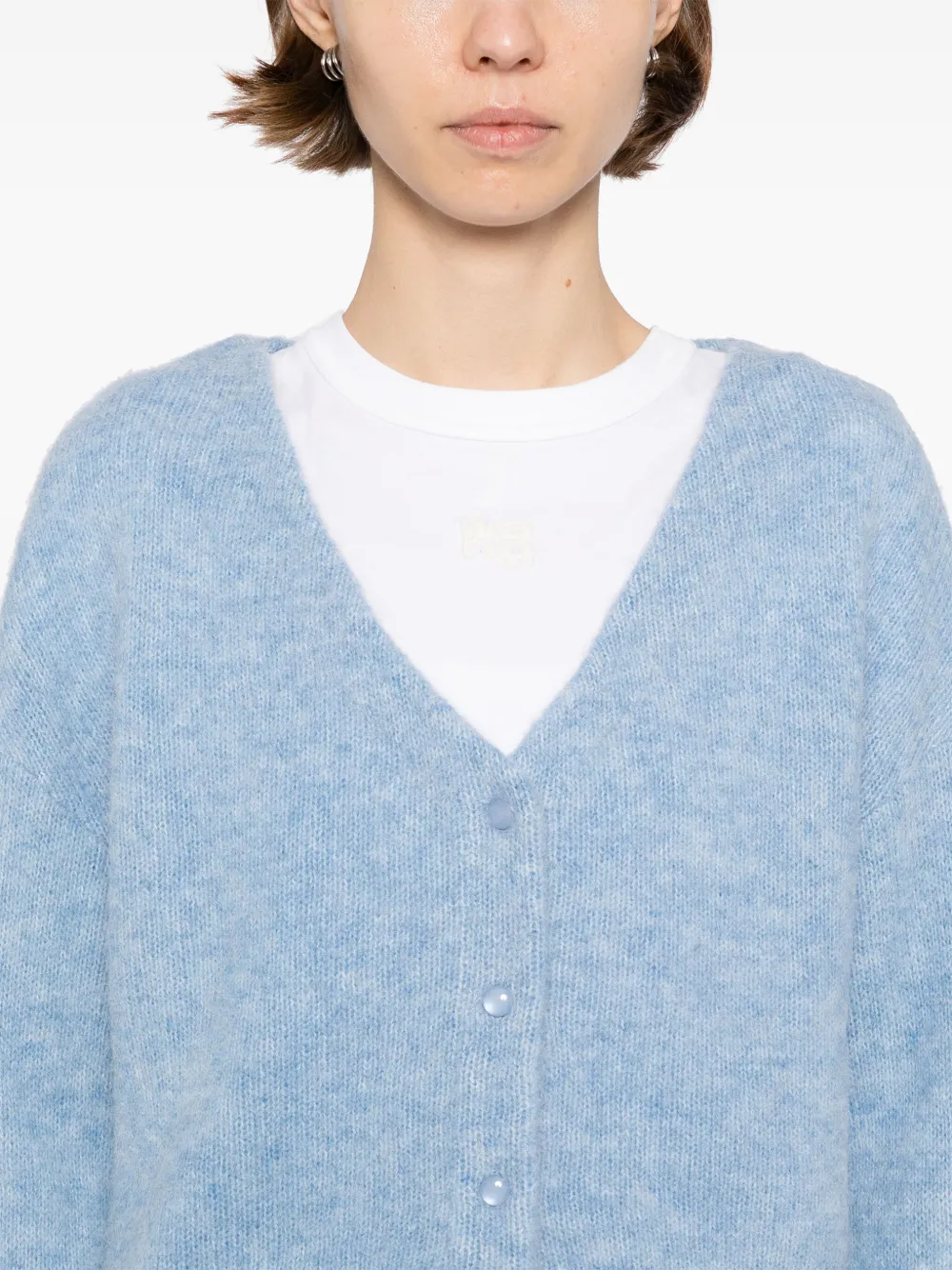 To B. By Agnès B. Hairy V-neck Cardigan