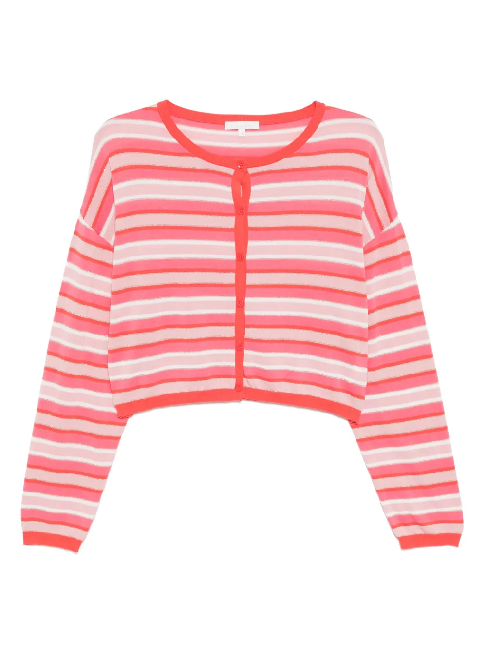 To b. by agnès b. multi-stripe cardigan | Pink | Image 1