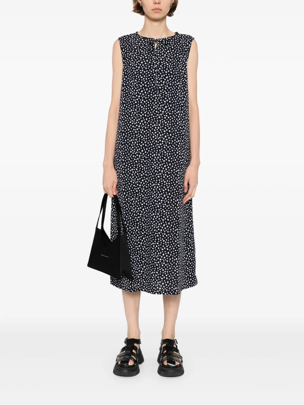 To b. by agnès b. polka dot print dress - Blauw