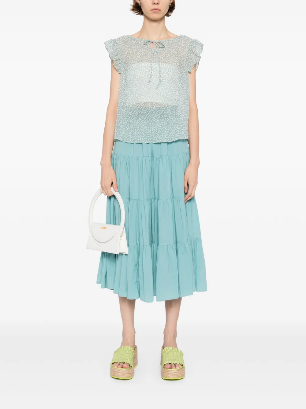 To b. by agnès b. Clover Print Frill blouse | Blouses | Image 2
