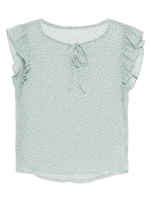 To b. by agnès b. Clover Print Frill blouse