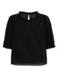 To b. by agnès b. Scalloped Lace blouse - Black