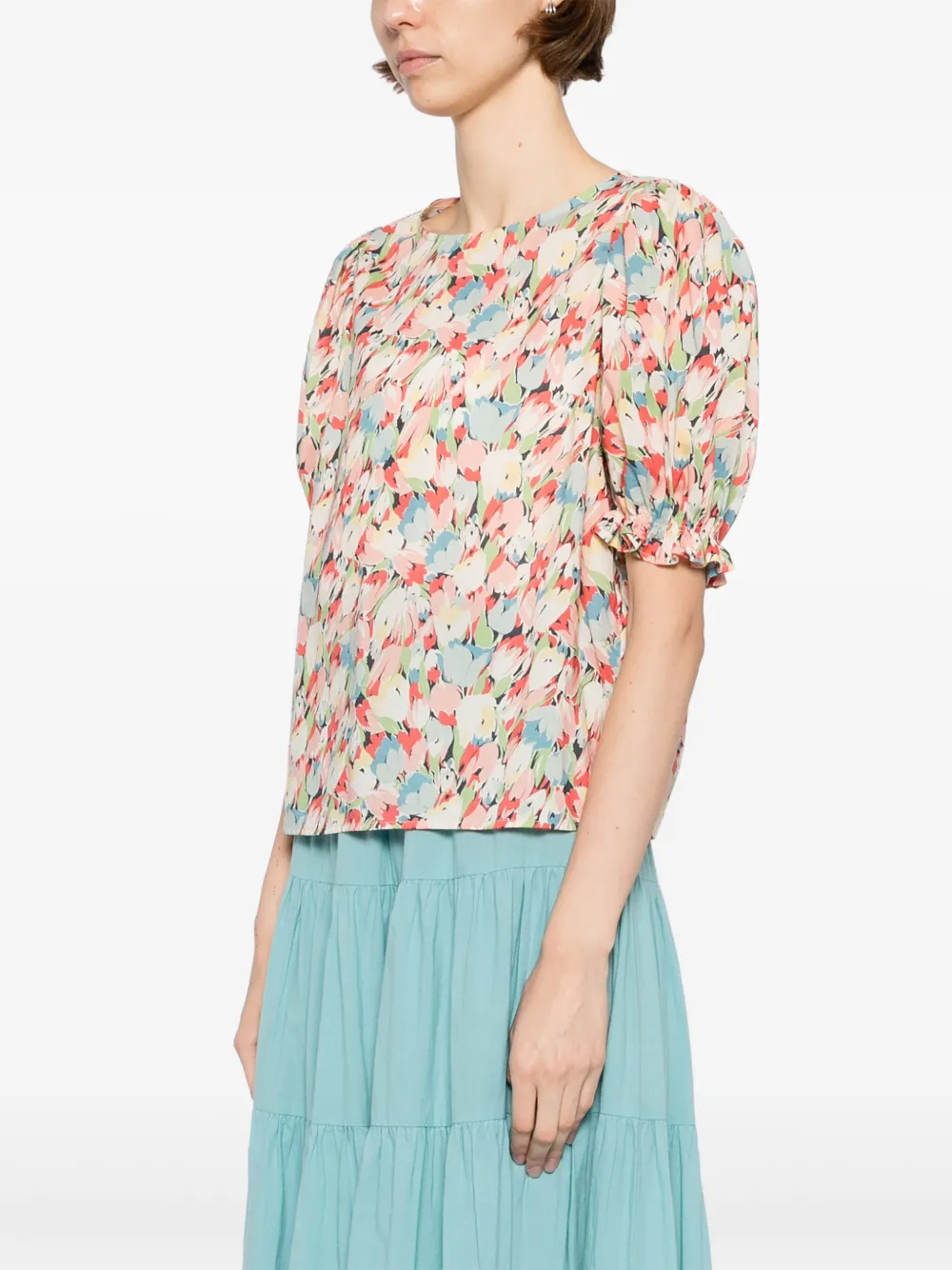 To b. by agnès b. Tulip Print blouse Roze