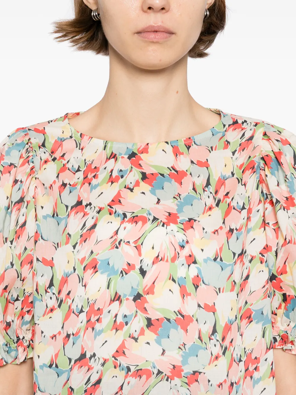 To b. by agnès b. Tulip Print blouse Roze