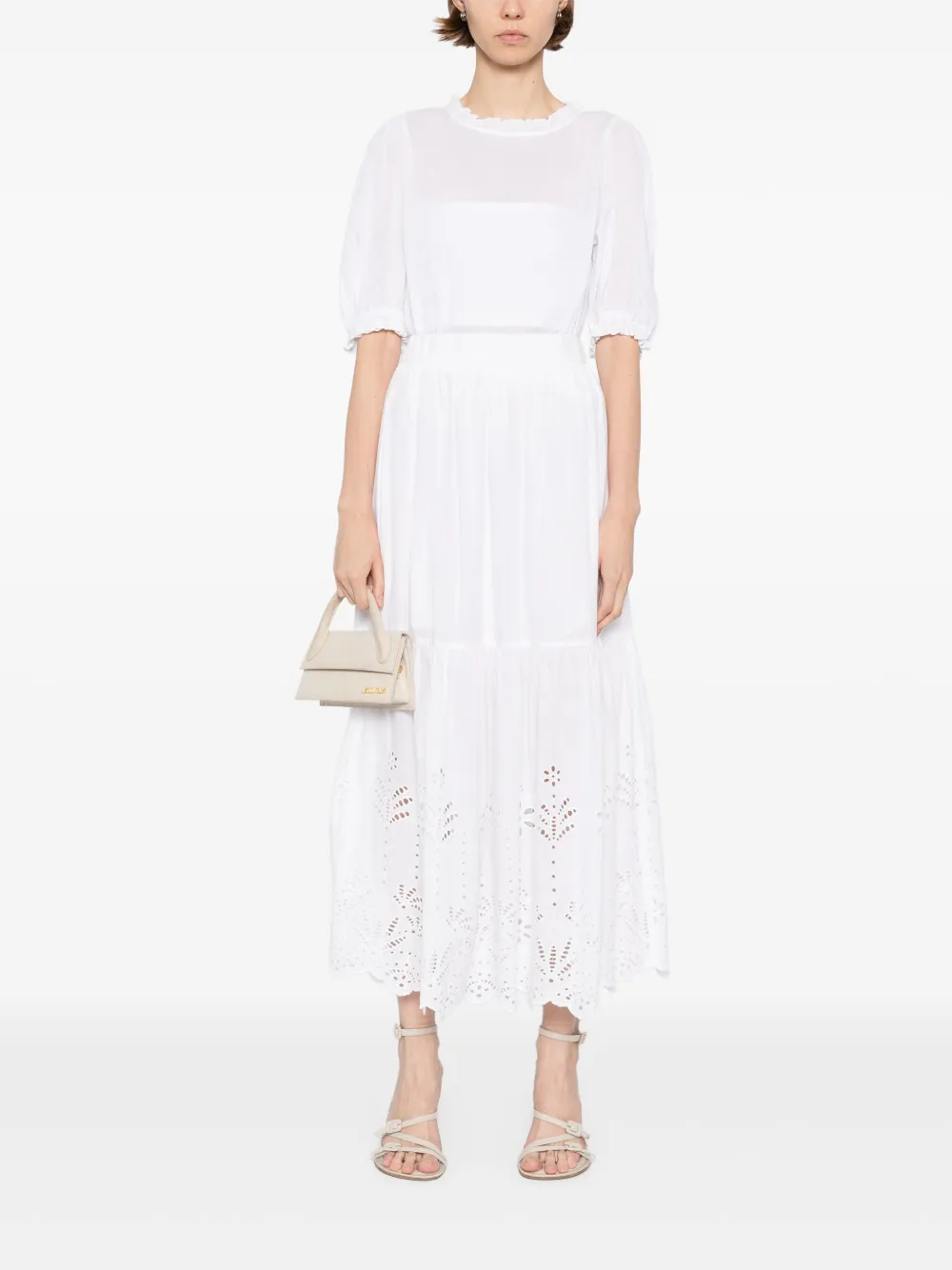 To b. by agnès b. Sheer Lace skirt - Wit