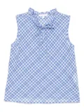 To b. by agnès b. checked sleeveless blouse - Blue