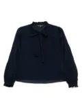 To b. by agnès b. stretch ribbon blouse - Blue
