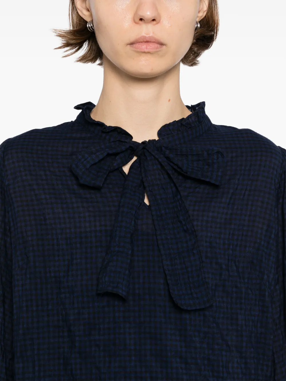 To b. by agnès b. stretch ribbon blouse Blauw