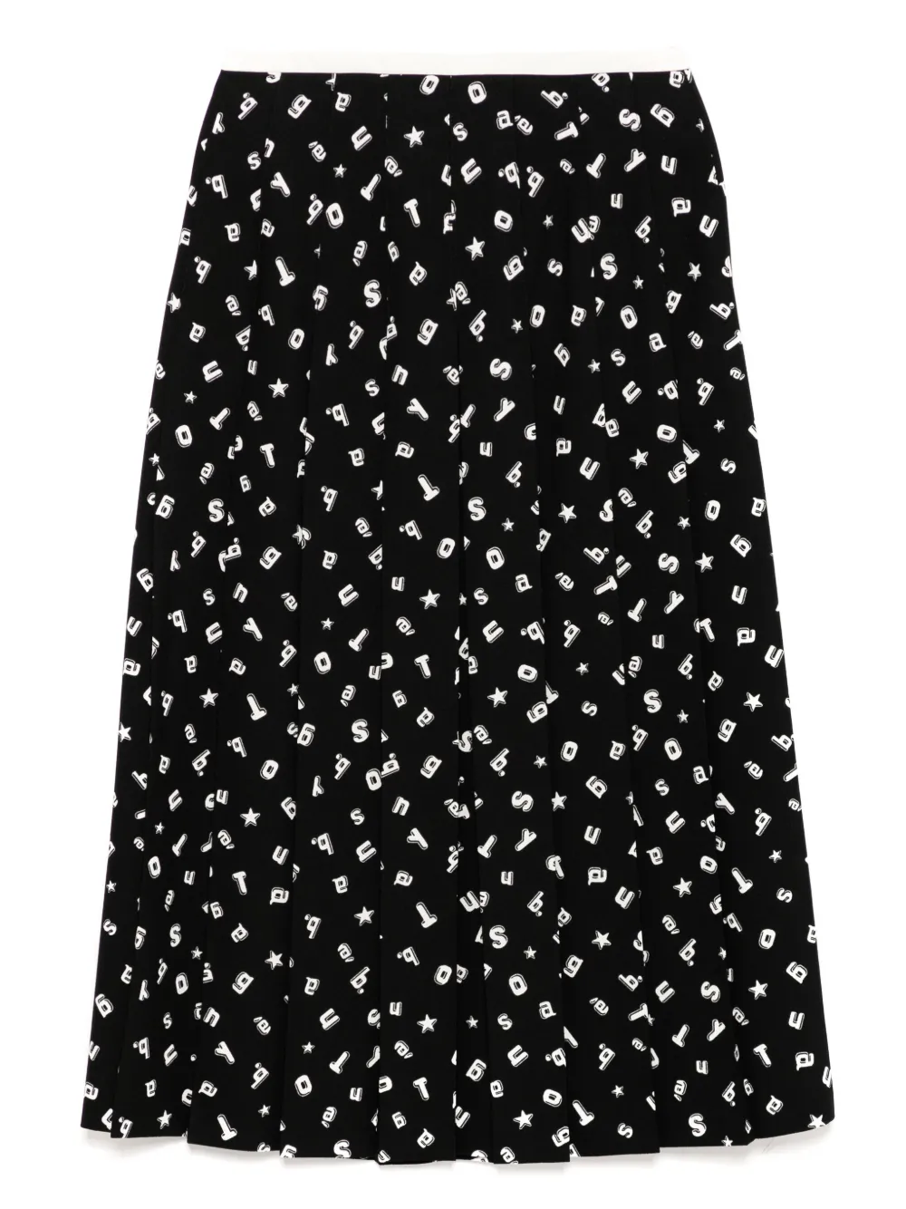 To b. by agnès b. graphic-print skirt | Black | Image 1