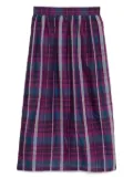 To b. by agnès b. Sheer Checked skirt - Purple