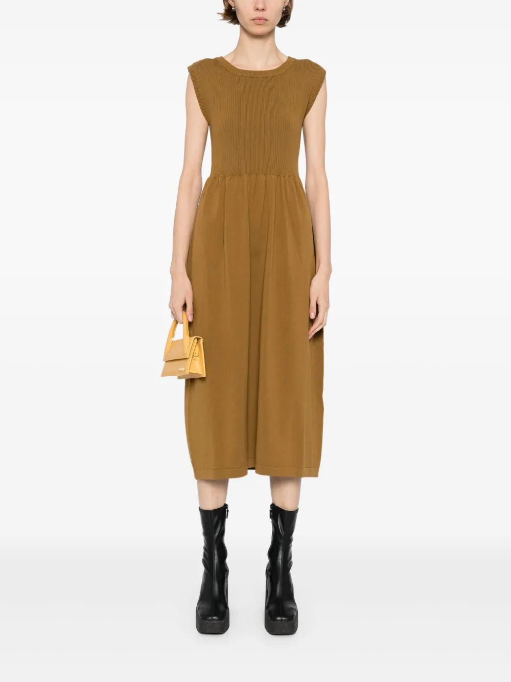 To b. by agnès b. sleeveless knit dress - Bruin