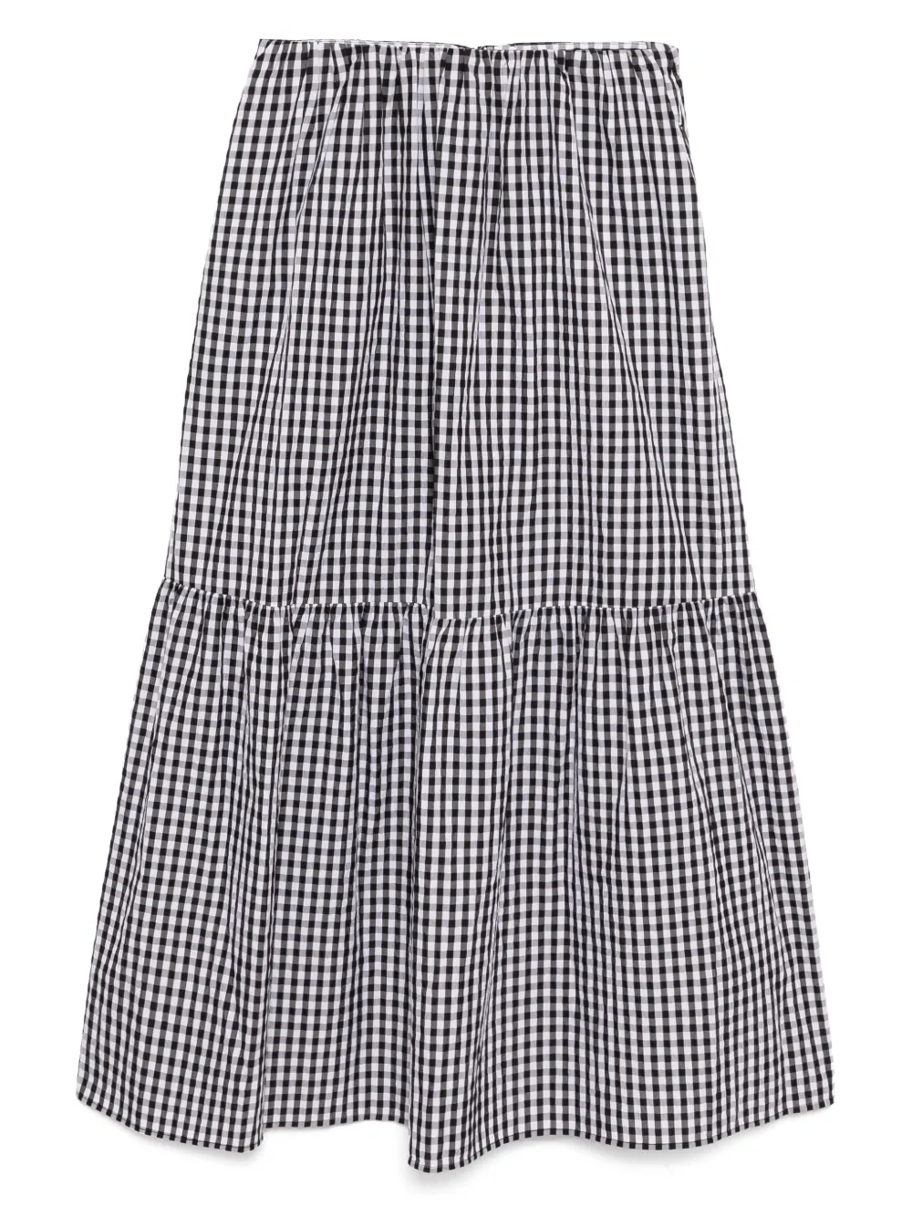 To b. by agnès b. Gingham Ripple Checked skirt | Black | Image 1