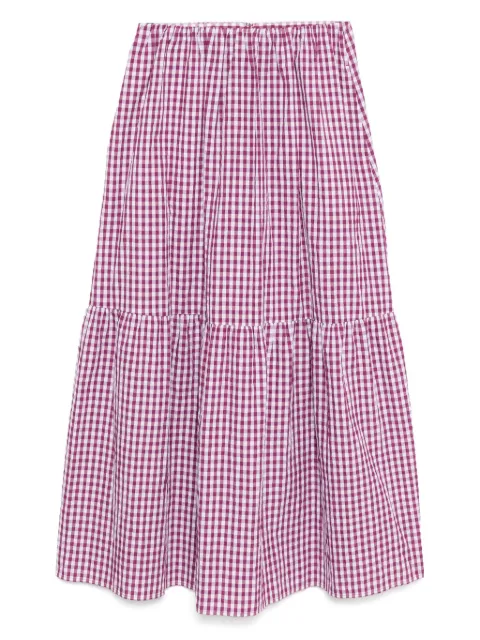 To b. by agnès b. Gingham Ripple Checked skirt