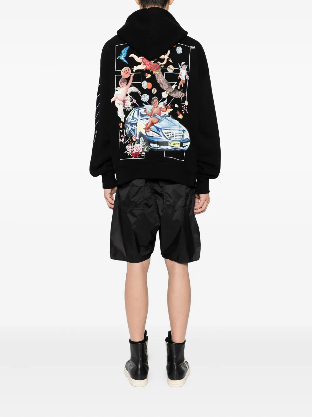 Off-White Fresco Arrow hoodie Zwart