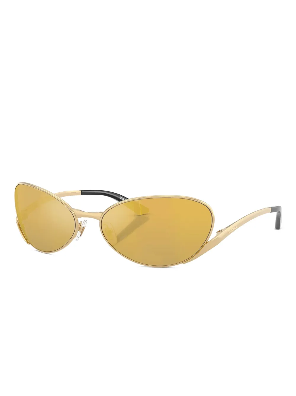 Versace Eyewear Zonnebril met ovalen montuur - Geel