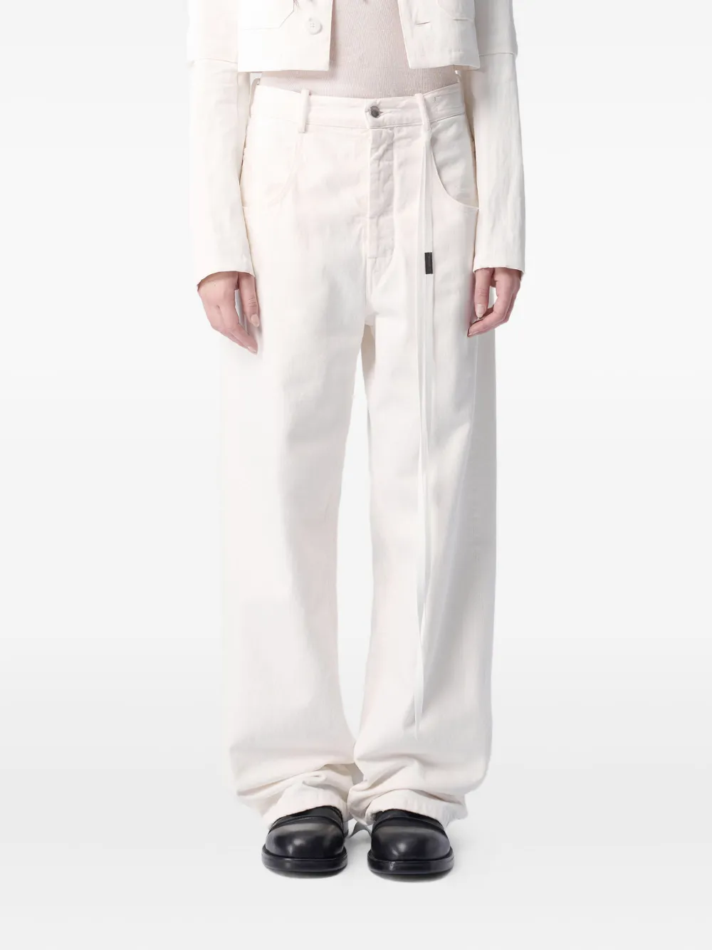 Ann Demeulemeester Claire five-pocket jeans Wit