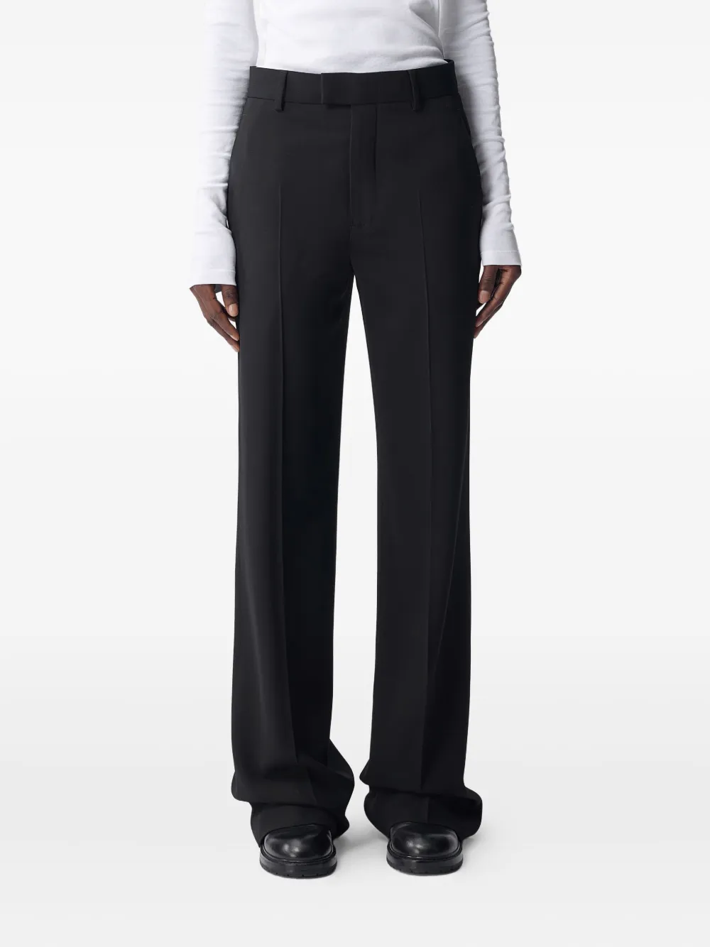 Ann Demeulemeester pleated trousers Zwart