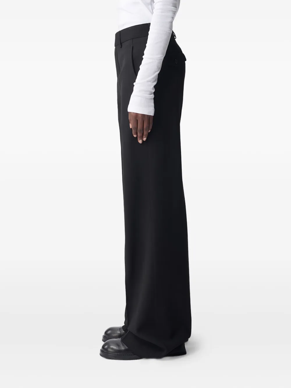 Ann Demeulemeester pleated trousers Zwart