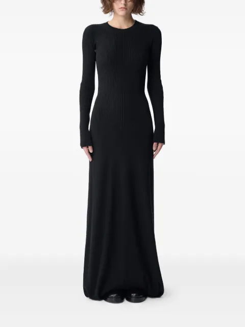 Ann Demeulemeester Eva open-back ribbed maxi dress
