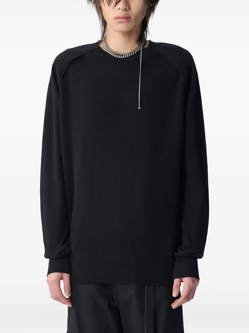 Ann Demeulemeester Knitted Jumper In Black