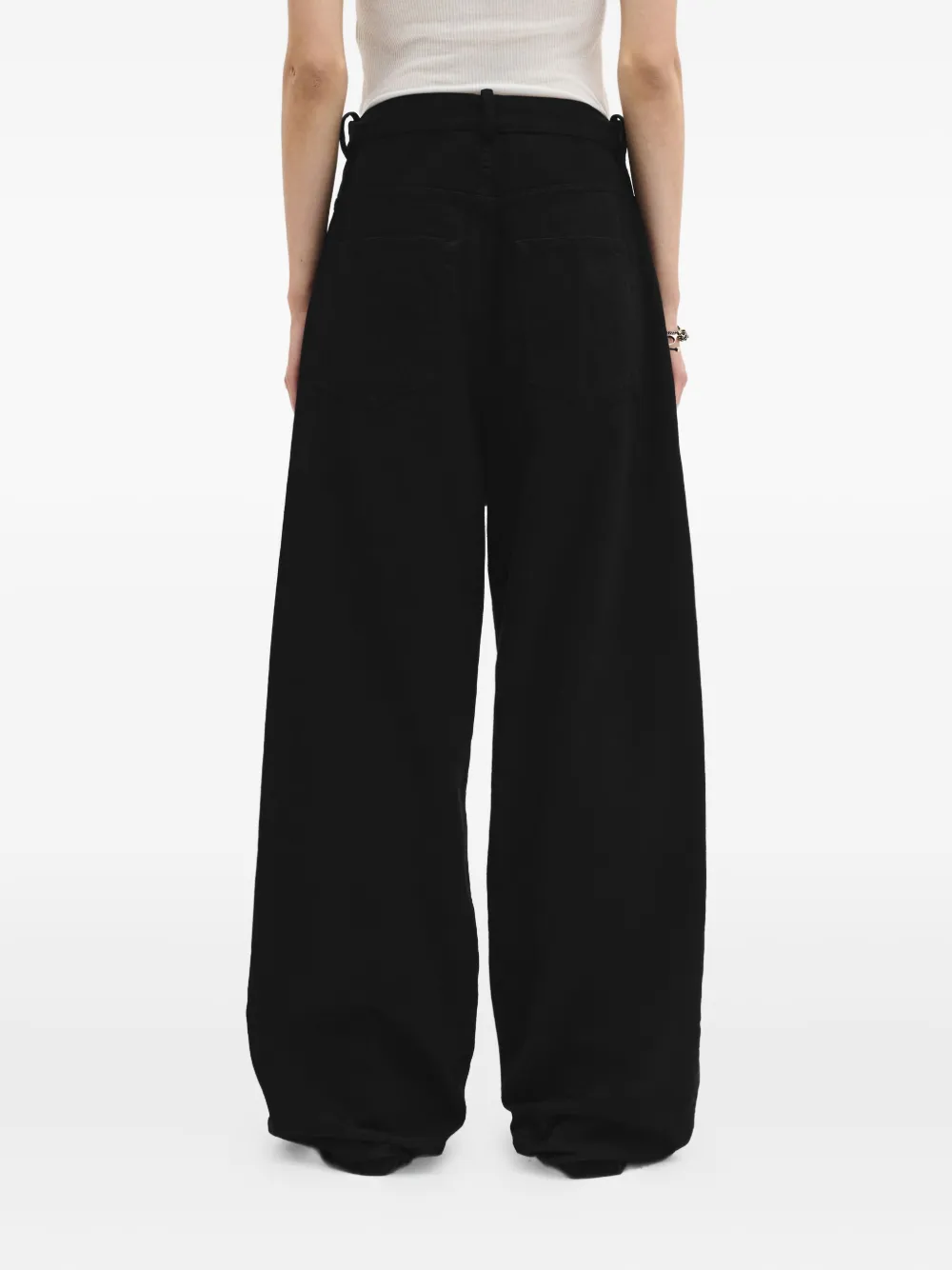 Ann Demeulemeester Kristel five-pocket tie-detail jeans Zwart